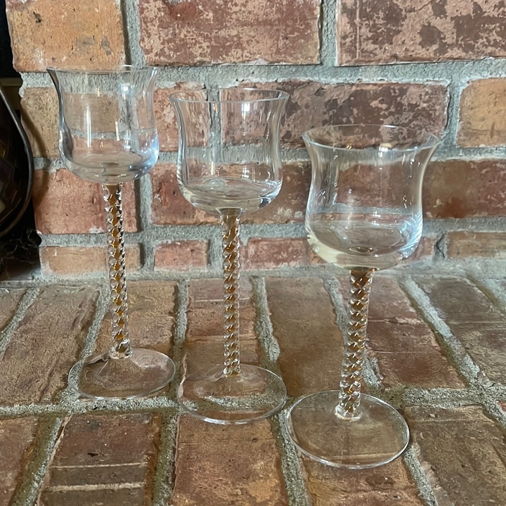 Retired PartyLite Harlequin Amber Swirl Votive Tealight Candle Holders